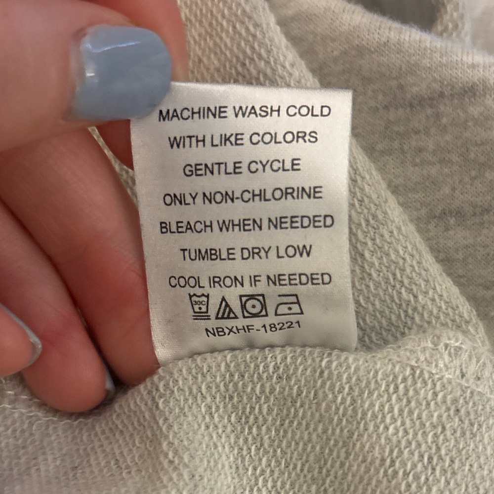 Mud Pie Heather Gray Babydoll Sweatshirt – Size Large - Picture 6 of 6
